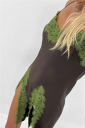 abito con  pizzo contrast
